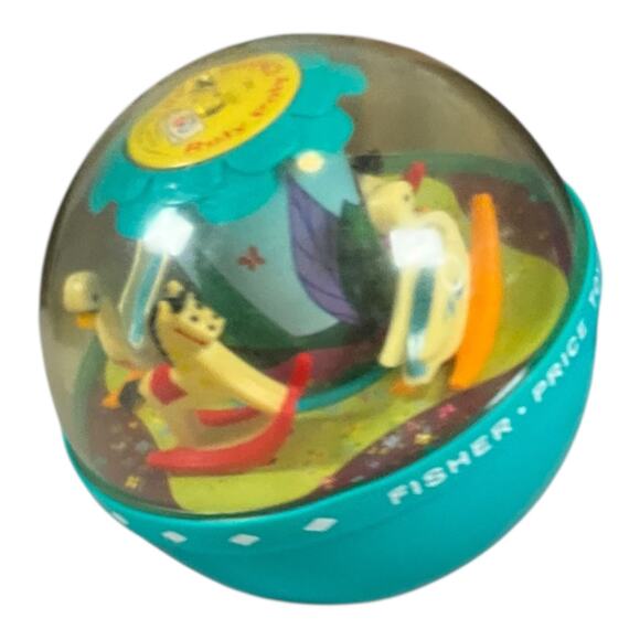 Vintage Fisher-Price Merry-Go-Round Push ’N Spin Toy 1960s–70s Classic Baby - Picture 9 of 14